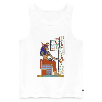 SERKET La Déesse Scorpion - Débardeur bio Premium Homme - blanc - Devant - Michal (187cm)