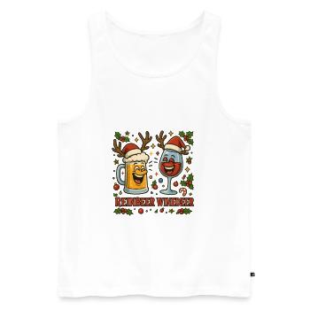 Reinbeer Winedeer - Männer Premium Bio Tank Top - Weiß - Vorne - Michal (187cm)