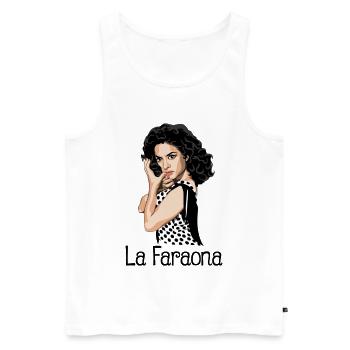 LOLA La Faraona - Men's Premium Organic Tank Top - white - Front - AI Model Male 178 light (178cm)