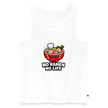 No Ramen No Life - Men's Premium Organic Tank Top - white - Front - AI Model Male 178 light (178cm)
