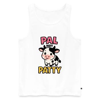 Ami pas Patty – Amitié de vache mignonne - Débardeur bio Premium Homme - blanc - Devant - Michal (187cm)