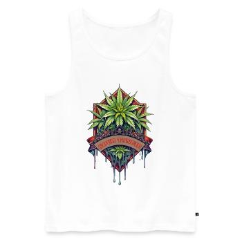 Sour Tangie - Männer Premium Bio Tank Top - Weiß - Vorne - AI Model Male 178 light (178cm)
