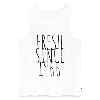 Vintage 1966 - Männer Premium Bio Tank Top - Weiß - Vorne - Michal (187cm)