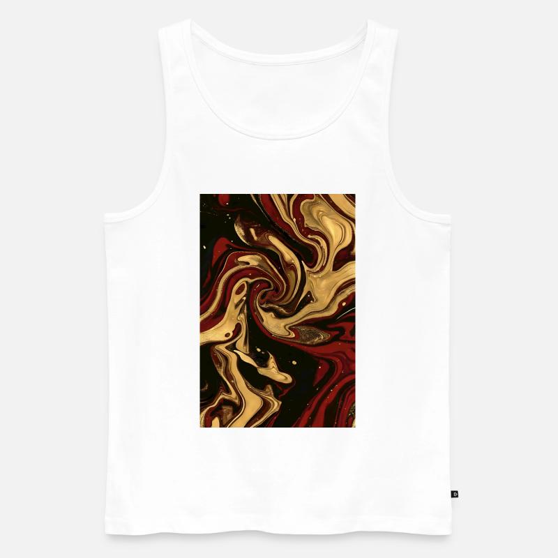 Abstrakt Deutschland Fluid Art Teil 2. - Männer Premium Bio Tank Top - Weiß