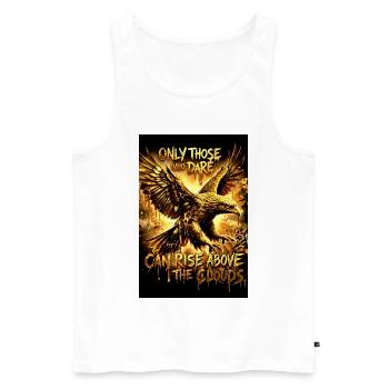 Adler Poster Motivation Spruch Wandbild - Männer Premium Bio Tank Top - Weiß - Vorne - AI Model Male 178 light (178cm)