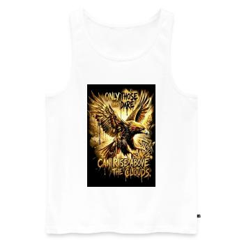 Adler Poster Motivation Spruch Wandbild  - Männer Premium Bio Tank Top - Weiß - Vorne - AI Model Male 178 light (178cm)