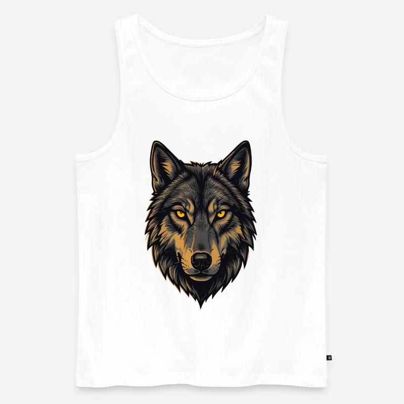 Alphawolf - Männer Premium Bio Tank Top - Weiß