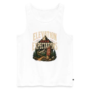 Adventure Mountaineering Nature Forest Mountain Hiking - Men's Premium Organic Tank Top - white - Front - Michal (187cm)