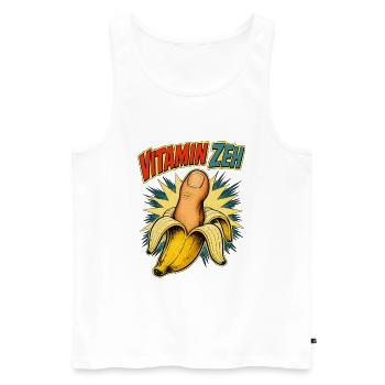 Vitamin Zeh - Männer Premium Bio Tank Top - Weiß - Vorne - Michal (187cm)