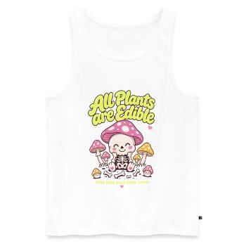 Alle Pflanzen sind essbare, biologische Gärtnerungen - Männer Premium Bio Tank Top - Weiß - Vorne - Michal (187cm)