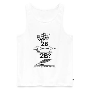 2B OR NOT 2B Logic Gate Mashup - Men's Premium Organic Tank Top - white - Front - Michal (187cm)