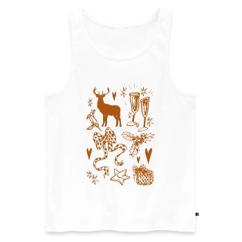 WEIHNACHTSSAMMLUNG - Männer Premium Bio Tank Top - Weiß - Vorne - Michal (187cm)