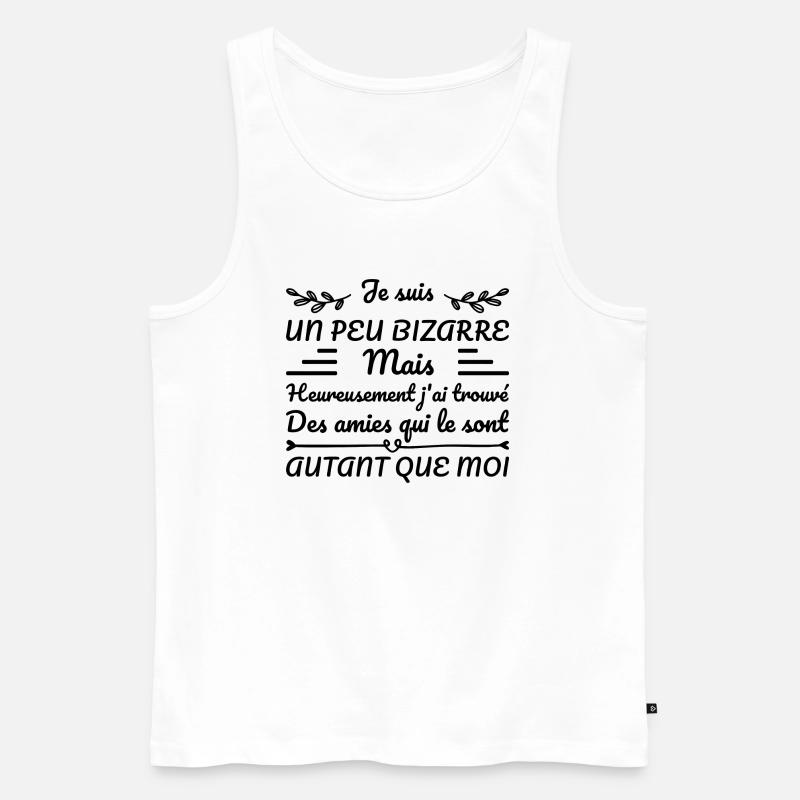 Ich bin ein bisschen komisch - Männer Premium Bio Tank Top - Weiß