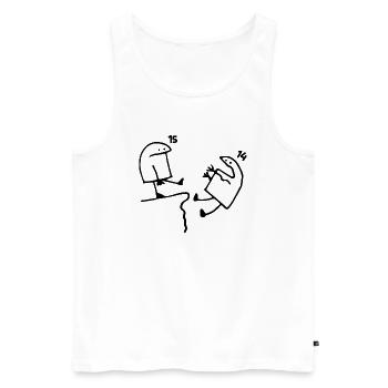 15 Years Old Gift Idea Humor Birthday 15 Years - Men's Premium Organic Tank Top - white - Front - AI Model Male 178 light (178cm)