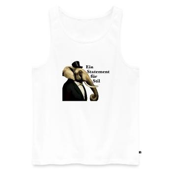 Ein Statement Für Steel Elefanten Design geschenk - Männer Premium Bio Tank Top - Weiß - Vorne - Michal (187cm)