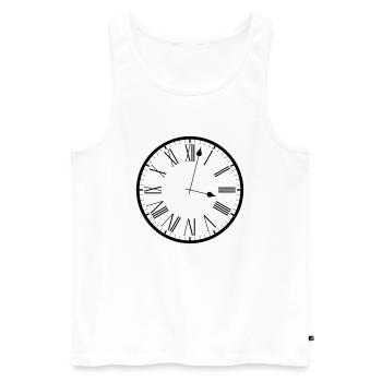 Time is ticking. - Men's Premium Organic Tank Top - white - Front - AI Model Male 178 light (178cm)