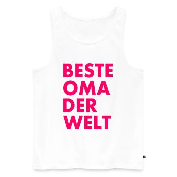 Meilleure mamie du monde - Débardeur bio Premium Homme - blanc - Devant - AI Model Male 178 light (178cm)