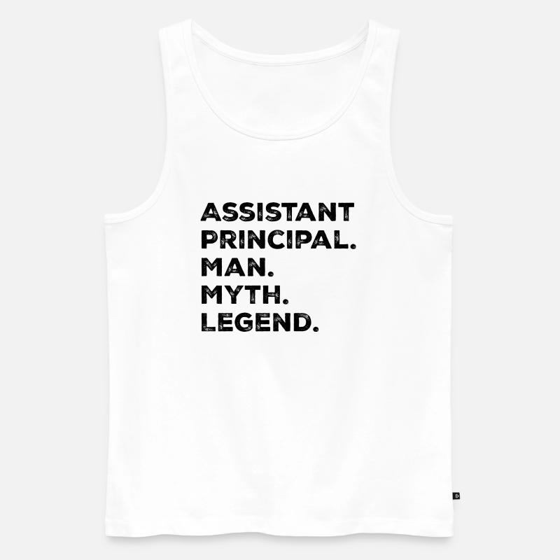 Leitender Assistent Mann Mythos Legende - Männer Premium Bio Tank Top - Weiß