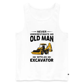 Bagger Schwergeräte-Betreiber Papa Vatertag - Männer Premium Bio Tank Top - Weiß - Vorne - Michal (187cm)