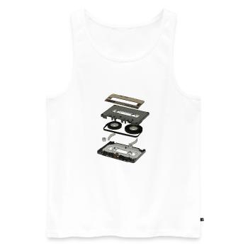 Tape Exploded comic - Men's Premium Organic Tank Top - white - Front - AI Model Male 178 light (178cm)