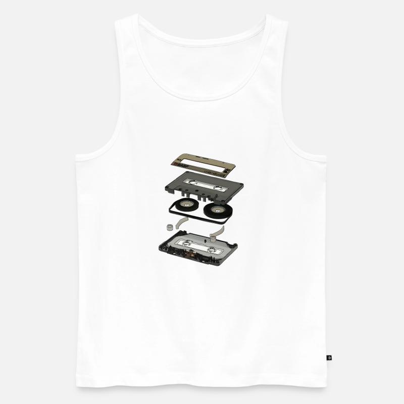 Tape Exploded comic - Männer Premium Bio Tank Top - Weiß