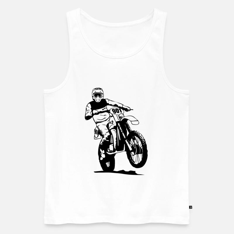 Enduro - Männer Premium Bio Tank Top - Weiß