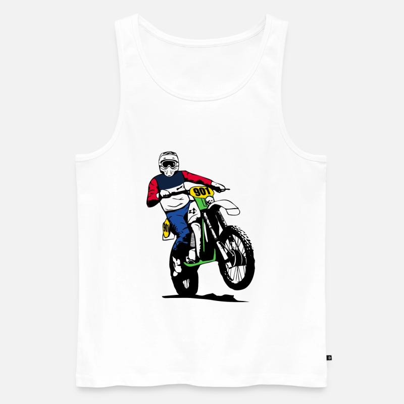 Enduro - Männer Premium Bio Tank Top - Weiß