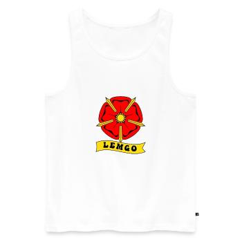 Lipperland, East Westphalia, Lippe Rose, Lippe, Lemgo - Men's Premium Organic Tank Top - white - Front - Michal (187cm)