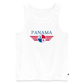 J’aime le Panama, T-shirt design de style élégance - Débardeur bio Premium Homme - blanc - Devant - Michal (187cm)