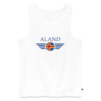 Ich liebe Åland, Eleganz Stil Design T-Shirt - Männer Premium Bio Tank Top - Weiß - Vorne - AI Model Male 178 light (178cm)