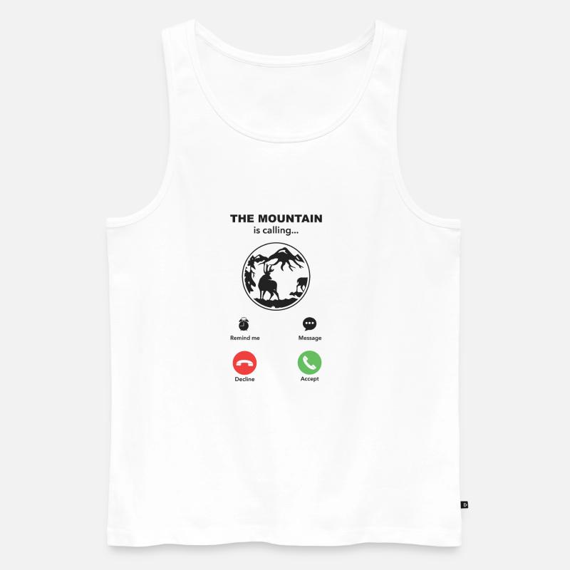 the mountain is calling - Männer Premium Bio Tank Top - Weiß