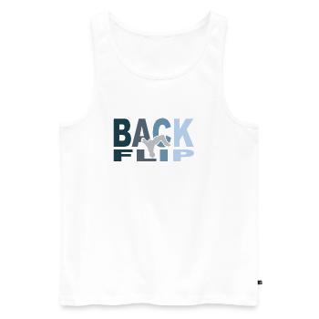 BackFlip - Männer Premium Bio Tank Top - Weiß - Vorne - AI Model Male 178 light (178cm)