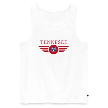États-Unis États du Tennessee - Débardeur bio Premium Homme - blanc - Devant - Michal (187cm)