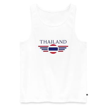 Thaïlande - Débardeur bio Premium Homme - blanc - Devant - Michal (187cm)