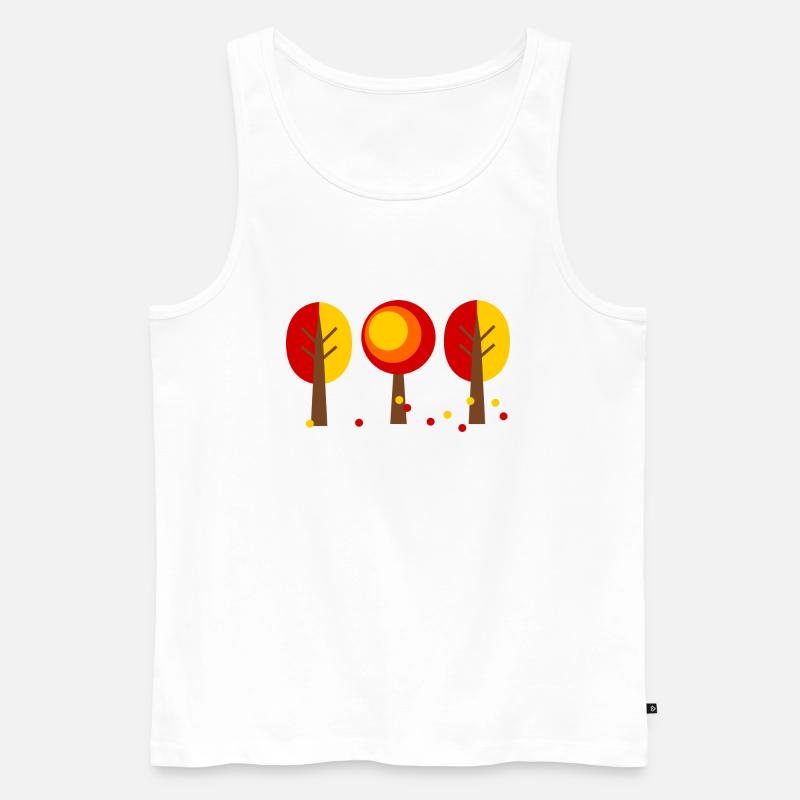 Herbstbäume - Männer Premium Bio Tank Top - Weiß