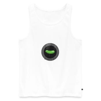 Saure-Gurken-Zeit Logo Retro Vintage - Männer Premium Bio Tank Top - Weiß - Vorne - Michal (187cm)