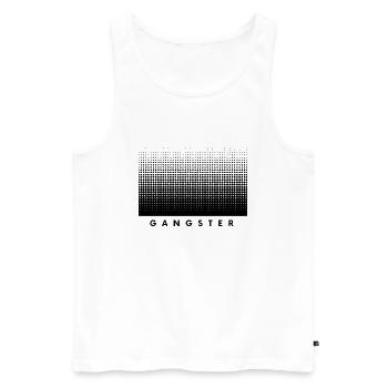 gangster - Débardeur bio Premium Homme - blanc - Devant - Michal (187cm)