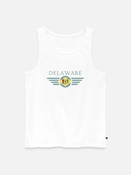 Delaware - Men's Premium Organic Tank Top - white