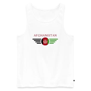 Ich liebe Afghanistan, Eleganz Stil Design T-Shirt - Männer Premium Bio Tank Top - Weiß - Vorne - Michal (187cm)