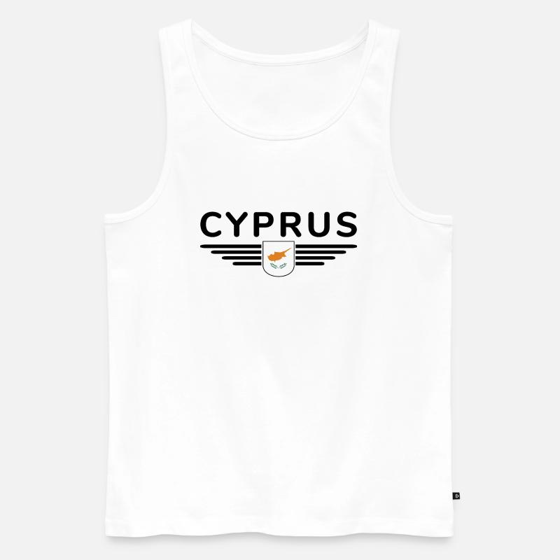 Zypern Design – Insel der Vielfalt - Männer Premium Bio Tank Top - Weiß