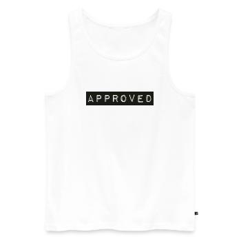 Approved - Men's Premium Organic Tank Top - white - Front - Michal (187cm)
