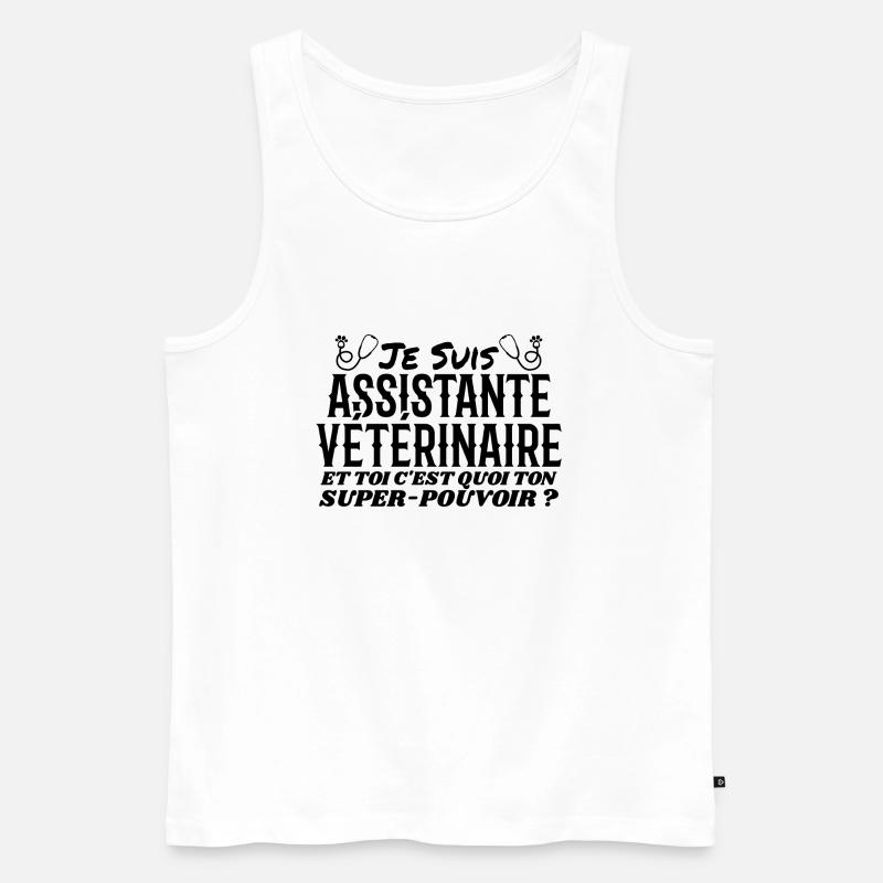 Assistent | Veto | Geschenk | Superkraft - Männer Premium Bio Tank Top - Weiß