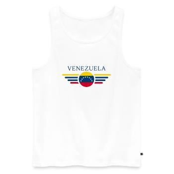 Venezuela Style Design T-Shirt - Débardeur bio Premium Homme - blanc - Devant - Michal (187cm)