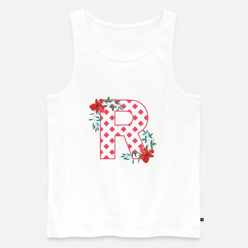mohnblumen r - Männer Premium Bio Tank Top - Weiß