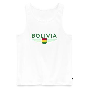 J’aime la Bolivie, T-shirt design de style élégance - Débardeur bio Premium Homme - blanc - Devant - Michal (187cm)