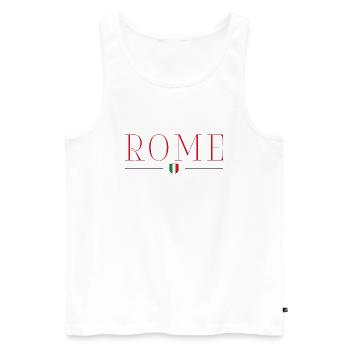 Rome, Italie T-Shirt Design de Style - Débardeur bio Premium Homme - blanc - Devant - Michal (187cm)