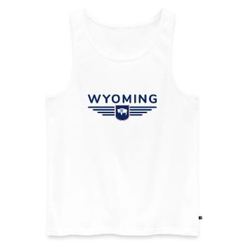 T-shirt de fan du Wyoming – Wild & Free - Débardeur bio Premium Homme - blanc - Devant - Michal (187cm)