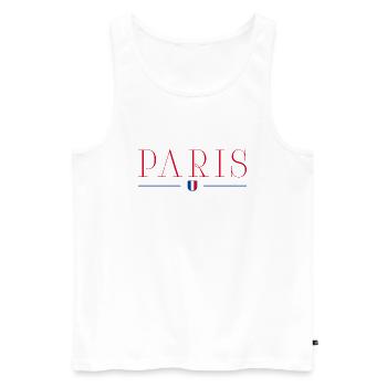 Paris, Frankreich Stil Design T-Shirt - Männer Premium Bio Tank Top - Weiß - Vorne - AI Model Male 178 light (178cm)