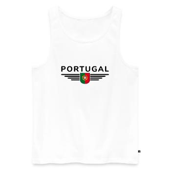 I Love Portugal, conception de tenue de t-shirt - Débardeur bio Premium Homme - blanc - Devant - Michal (187cm)