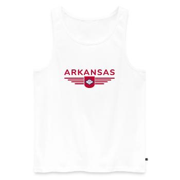 T-shirt de fan de l’Arkansas – Nature et culture - Débardeur bio Premium Homme - blanc - Devant - Michal (187cm)